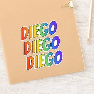 First Name "DIEGO" w/ Fun Rainbow Colouring