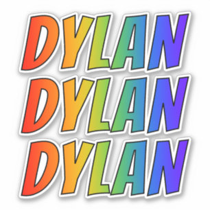 First Name "DYLAN" w/ Fun Rainbow Colouring