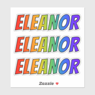 First Name "ELEANOR" w/ Fun Rainbow Colouring