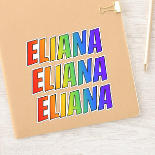 First Name "ELIANA" w/ Fun Rainbow Colouring