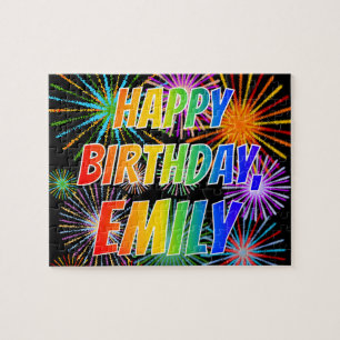 First Name "EMILY", Fun "HAPPY BIRTHDAY" Jigsaw Puzzle