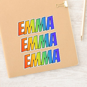 First Name "EMMA" w/ Fun Rainbow Colouring