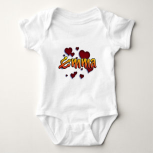 first name Emma with trident e Baby Bodysuit