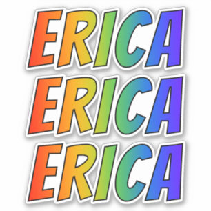 First Name "ERICA" w/ Fun Rainbow Colouring