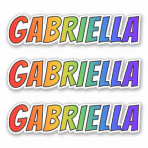 First Name "GABRIELLA" w/ Fun Rainbow Colouring