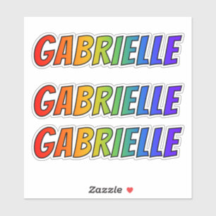 First Name "GABRIELLE" w/ Fun Rainbow Colouring