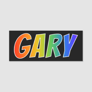 First Name "GARY": Fun Rainbow Colouring Name Tag