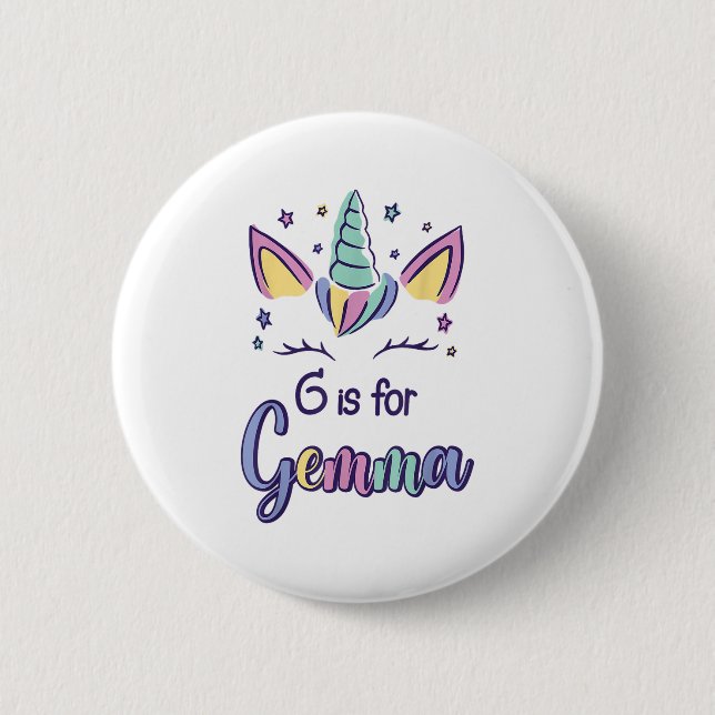 First Name Gemma D G Is For Gemma  6 Cm Round Badge (Front)