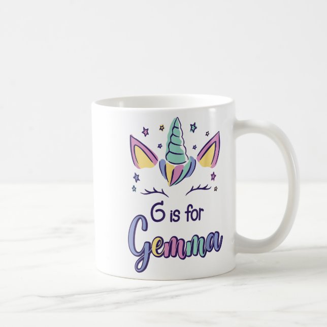 First Name Gemma D G Is For Gemma  Coffee Mug (Right)