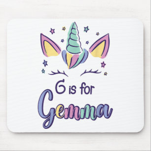 First Name Gemma D G Is For Gemma Mouse Mat