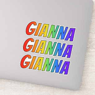 First Name "GIANNA" w/ Fun Rainbow Colouring