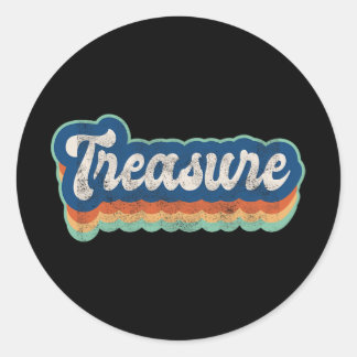 First Name Girl Vintage Style 70s 80s Personalised Classic Round Sticker