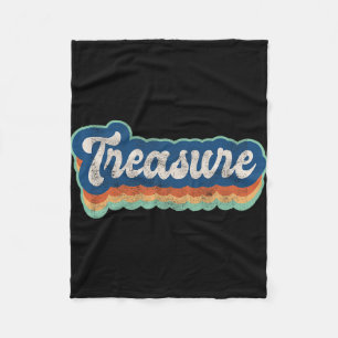 First Name Girl Vintage Style 70s 80s Personalised Fleece Blanket