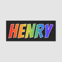 First Name "HENRY": Fun Rainbow Colouring