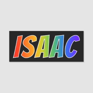 First Name "ISAAC": Fun Rainbow Colouring Name Tag