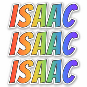 First Name "ISAAC" w/ Fun Rainbow Colouring