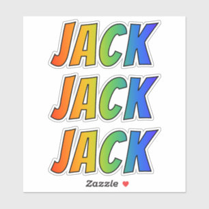 First Name "JACK" w/ Fun Rainbow Colouring