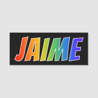 First Name "JAIME": Fun Rainbow Colouring