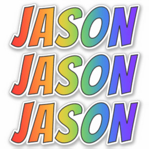First Name "JASON" w/ Fun Rainbow Colouring