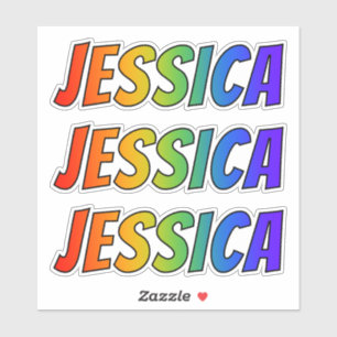 First Name "JESSICA" w/ Fun Rainbow Colouring