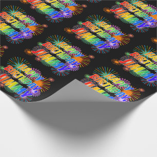 First Name "JIMMY", Fun "HAPPY BIRTHDAY" Wrapping Paper