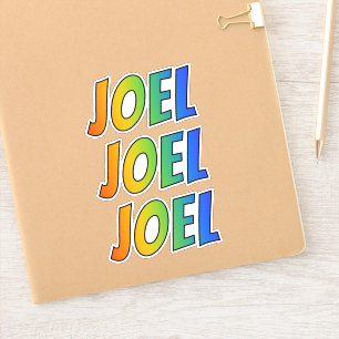 First Name "JOEL" w/ Fun Rainbow Colouring