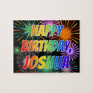 First Name "JOSHUA", Fun "HAPPY BIRTHDAY" Jigsaw Puzzle