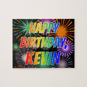 First Name "KEVIN", Fun "HAPPY BIRTHDAY" Jigsaw Puzzle