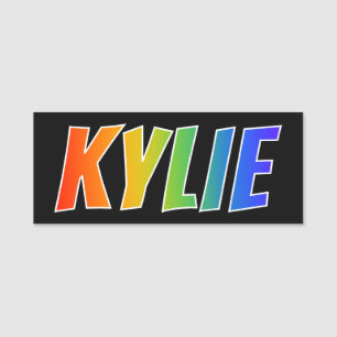 First Name "KYLIE": Fun Rainbow Colouring Name Tag