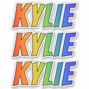 First Name "KYLIE" w/ Fun Rainbow Colouring