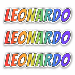 First Name "LEONARDO" w/ Fun Rainbow Colouring