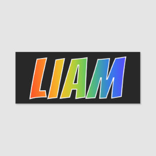 First Name "LIAM": Fun Rainbow Colouring Tag