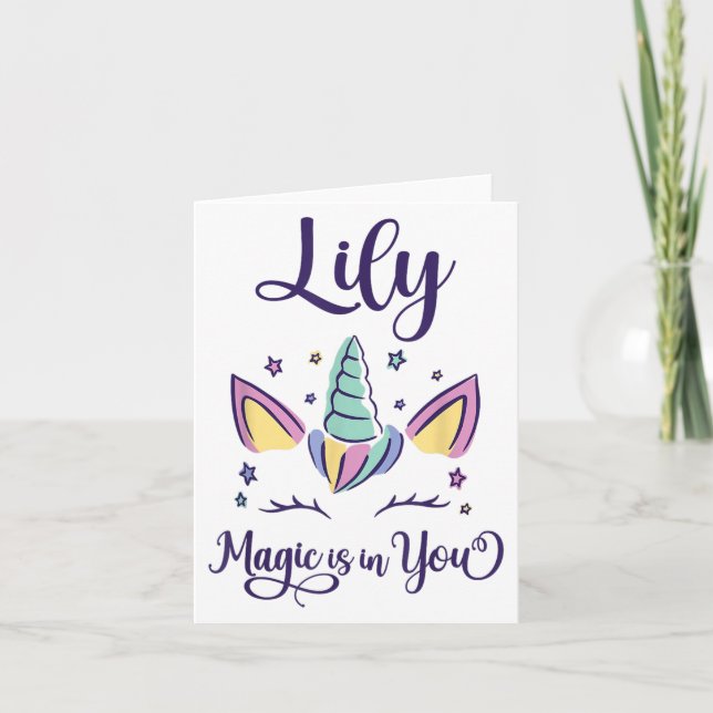 First Name Lily D Lily  Card (Front)