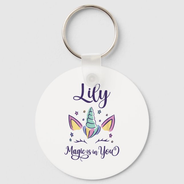 First Name Lily D Lily  Key Ring (Front)