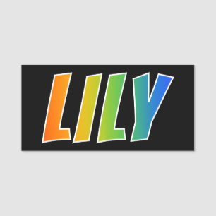 First Name "LILY": Fun Rainbow Colouring Name Tag
