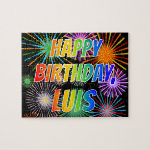 First Name "LUIS", Fun "HAPPY BIRTHDAY" Jigsaw Puzzle