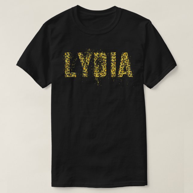 First Name LYDIA Leopard Print Girl Cheetah Best E T-Shirt (Design Front)