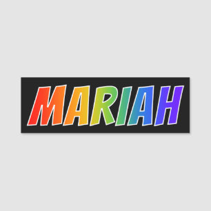 First Name "MARIAH": Fun Rainbow Colouring Name Tag
