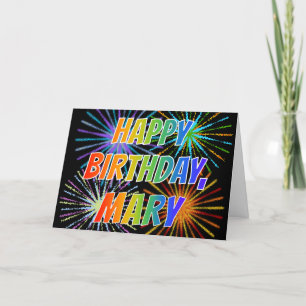 First Name "MARY" Fun "HAPPY BIRTHDAY" Card