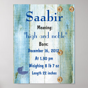 First Name meaning keepsake nursery Poster