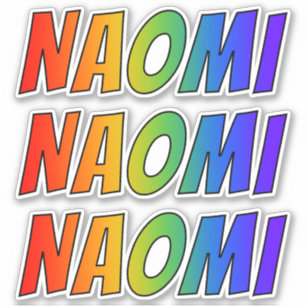 First Name "NAOMI" w/ Fun Rainbow Colouring