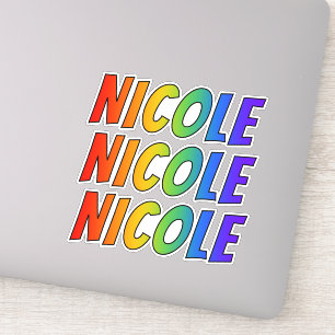 First Name "NICOLE" w/ Fun Rainbow Colouring
