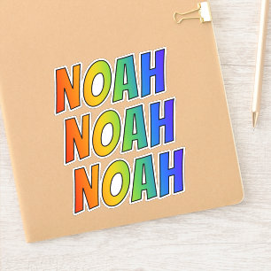 First Name "NOAH" w/ Fun Rainbow Colouring
