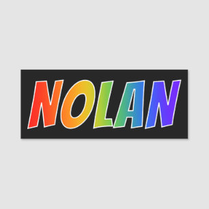 First Name "NOLAN": Fun Rainbow Colouring Name Tag