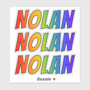 First Name "NOLAN" w/ Fun Rainbow Colouring