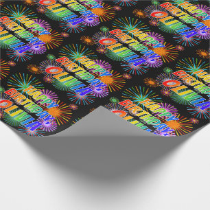 First Name "OLIVIA", Fun "HAPPY BIRTHDAY" Wrapping Paper