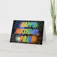 First Name "PAUL" Fun "HAPPY BIRTHDAY"