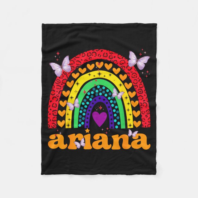 First Name Personalised Name Love First Name Fleece Blanket (Front)