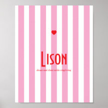 First name Poster Pink Riviera