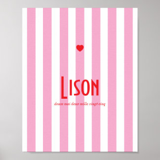 First name Poster Pink Riviera
